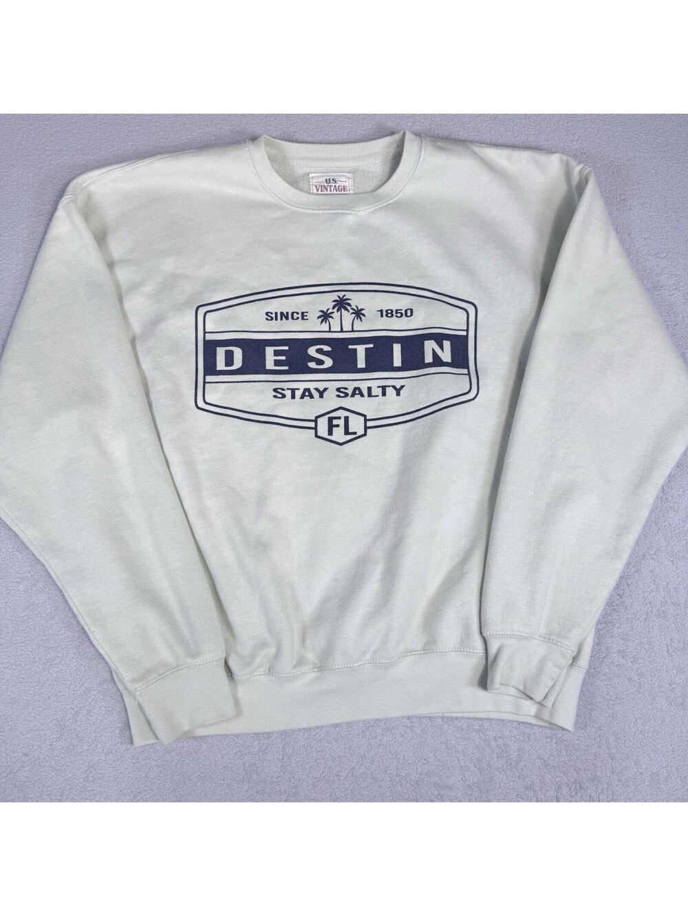 U.S. Vintage Collection Destin FL Stay Salty Crewneck Sweatshirt Large